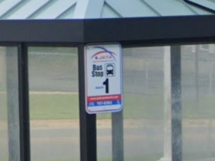 Jackson, Michigan bus sign