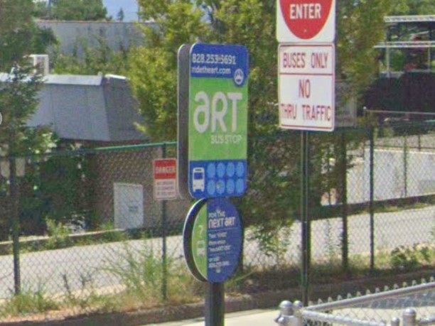 Asheville, North Carolina bus sign