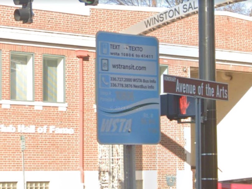 Winston-Salem, North Carolina bus sign