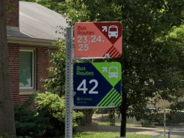 Lincoln, Nebraska bus sign