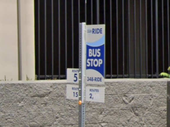 Reno, Nevada bus sign