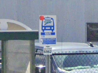 Tulsa, Oklahoma bus sign