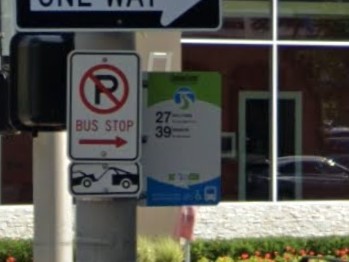 Spokane, Washington bus sign