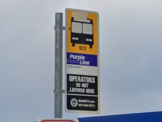 Milwaukee, Wisconsin bus sign