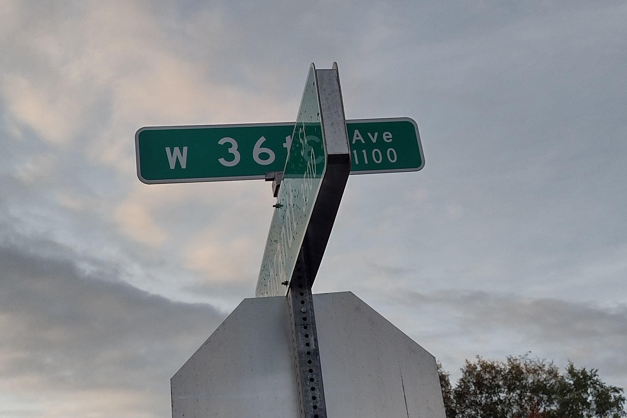Fortified road sign in Anchorage