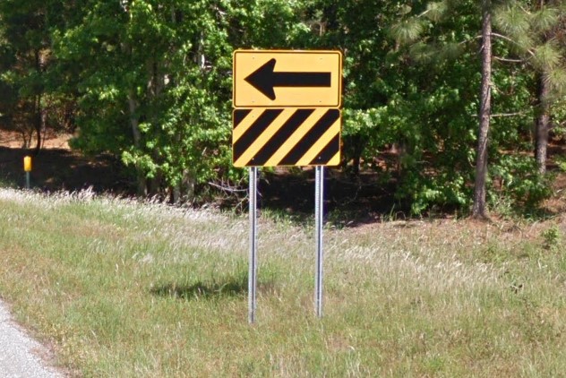 AL turn warning sign