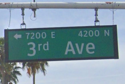 Street sign layout outside Phoenix