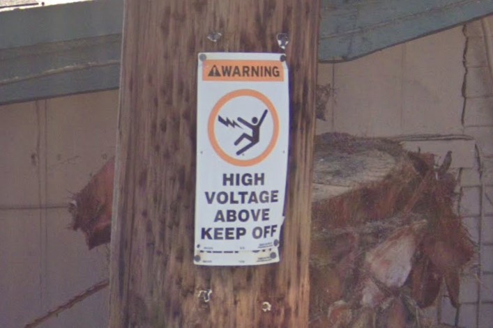 San Diego County warning sign