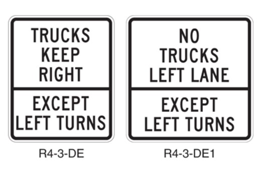 DE trucks sign variation