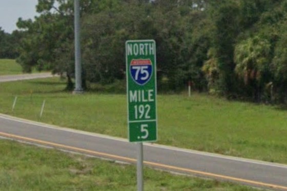 I-75 mile marker
