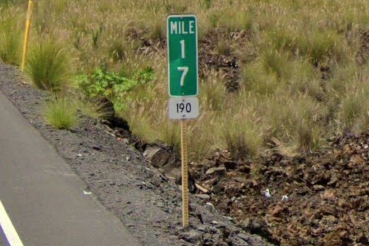 Hwy designation on mile marker