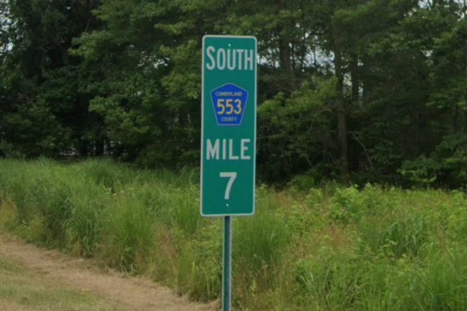 County road mile marker
