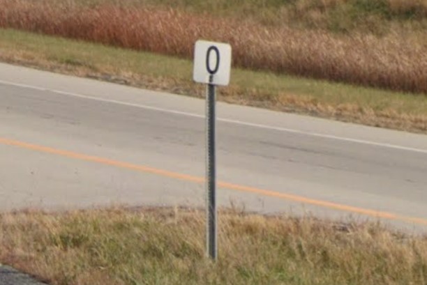 County mile marker