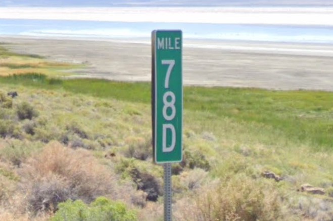 Lettered mile marker
