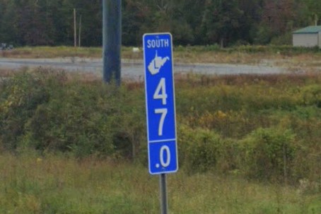 US highway mile marker