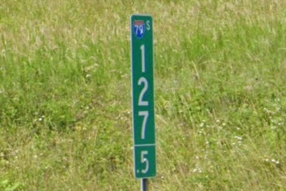 Interstate mile marker
